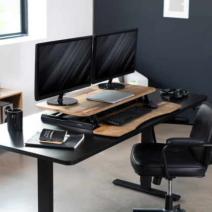 Black 32 in Standing Desk Converter, DESK-V000K