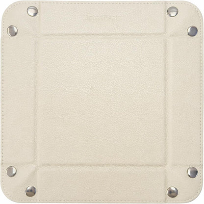 Small Valet Tray, Jewelry Tray for Rings Watches Earrings, Entryway Catchall Caddy for Coins Keys Change, Nightstand Bedside Valet Holder, Trays for Electronic Gadgets, Beige - Colors A