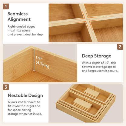 Drawer Organizers 10 Pack(22 Grid) with 12 Inserts