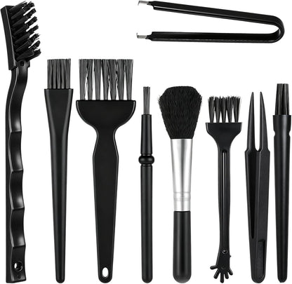 9 Pcs Keyboard Cleaning Brushes Kit Keyboard Brush Anti Static Brush with Keycap Puller & Tweezers Nylon Dust Cleaning Brushes for Computer Laptop Mechanical Keyboards Camera Motherboard Small Space