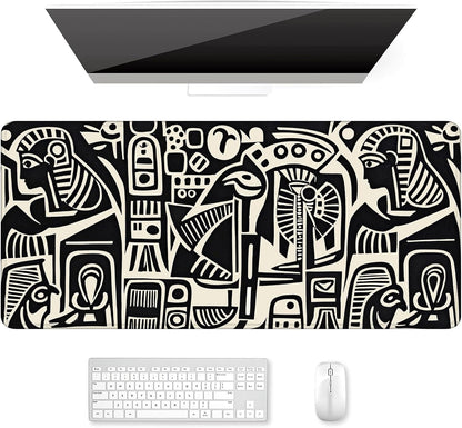 Auhoahsil Desk Mat, Ultra Large Mouse Pad, XXL Gaming Mousepad, Green Tropical Leaves Deskpad, Big Extended Full Size Mouse Pad, Desktop Desk Matt for Keyboard, Laptop & Computer, 35.5 x 15.7 in - Colors A