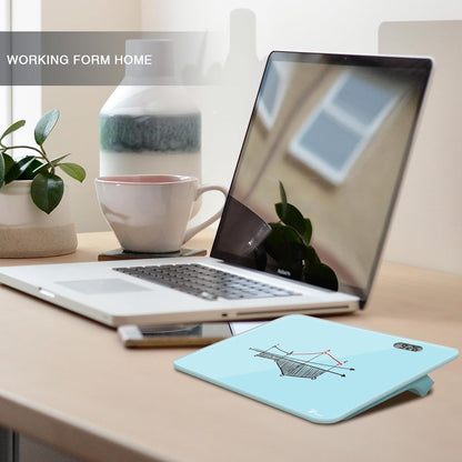Small Glass Desktop Whiteboard Dry-Erase, Mini Pure Glass Whiteboard Stand