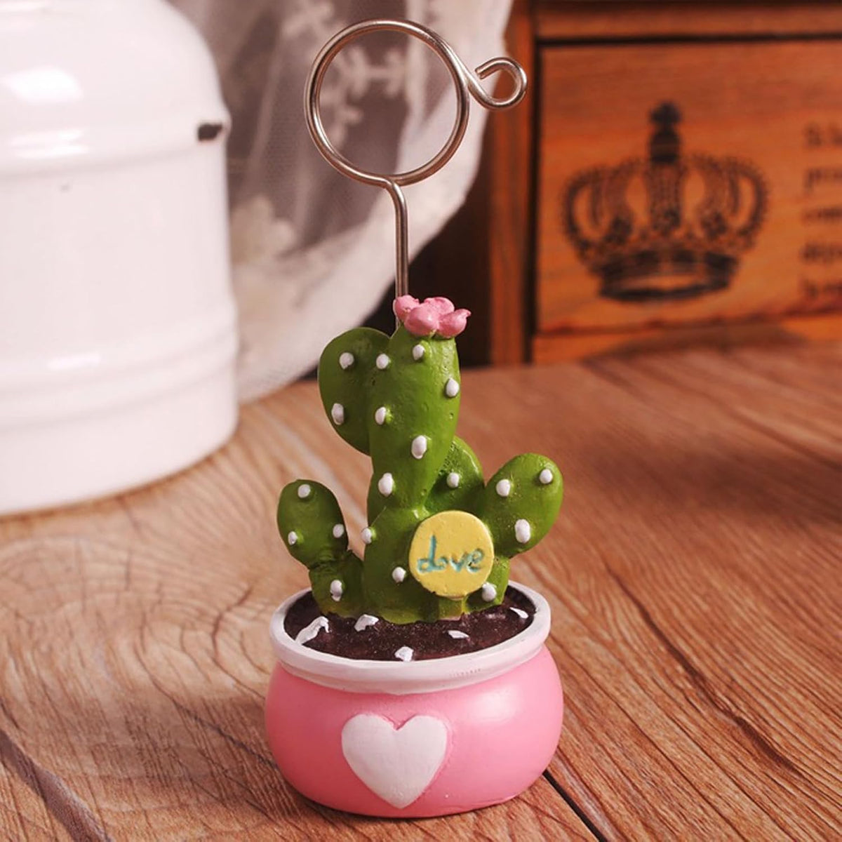 6 pcs Cute Flower Table Card Memo Holder Stand, Table Photo Display Clip Stand for Monmory Photo Picture Memo Cards Paper Note Postcards Wedding Number Card Display