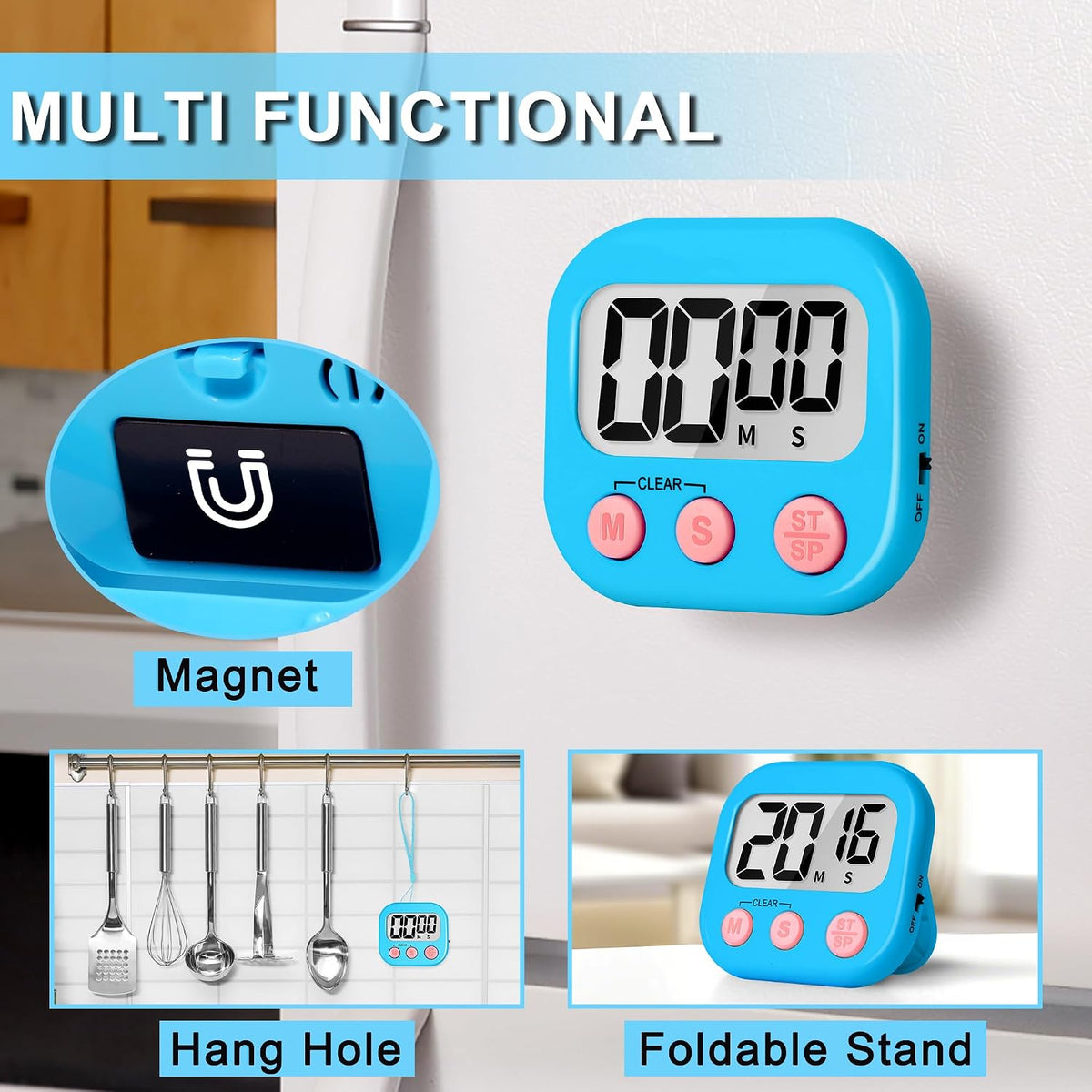 ZILLEEN Classroom Timer for Kids Teachers 2 Pack Digital Timers