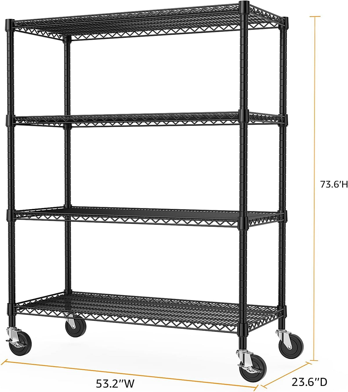 M MZG 450 lbs Steel Storage Shelving 3-Tier Utility Shelving Unit Steel Organizer Wire Rack for Home,Kitchen,Office (11.8" D x 17.7" W x 26.3" H) - Colors A