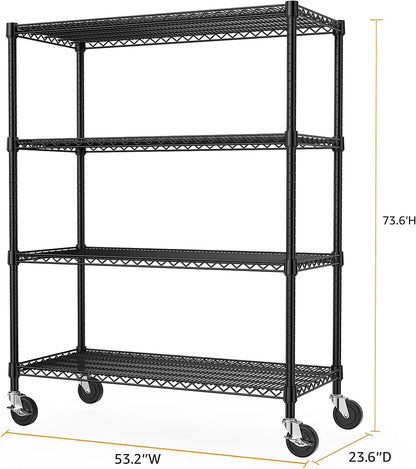 M MZG 450 lbs Steel Storage Shelving 3-Tier Utility Shelving Unit Steel Organizer Wire Rack for Home,Kitchen,Office (11.8" D x 17.7" W x 26.3" H) - Colors A