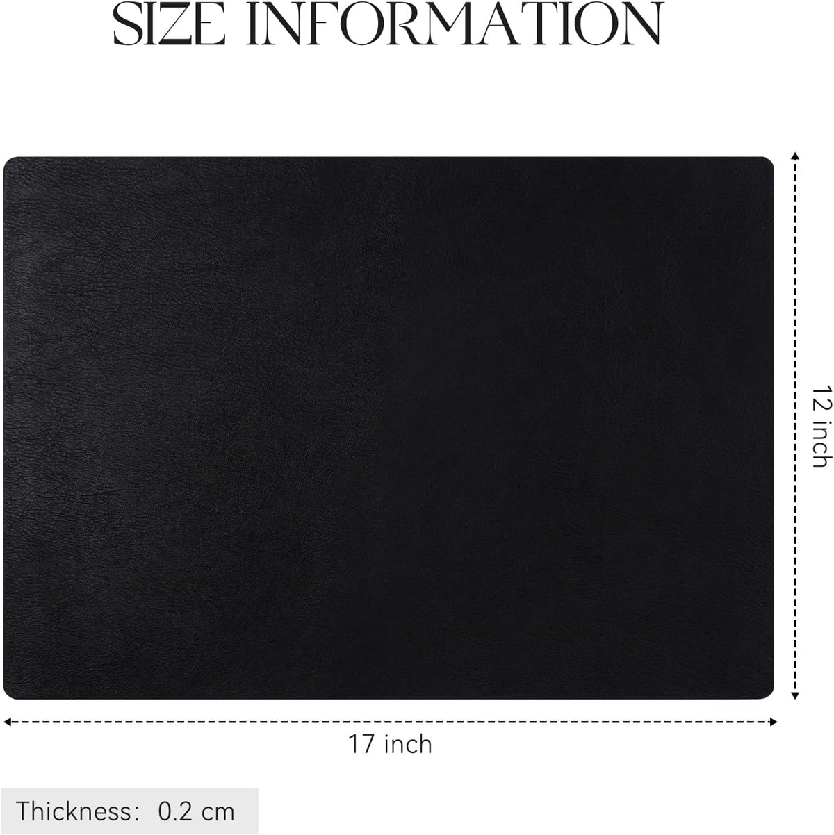 MOSAYT Vinyl Placemats Set of 6-12 X 17 Inch - Faux Leather 100% Waterproof Oil-Proof Wipeable PU Place Mats, Heat Resistant Reversible Table Mats for Kitchen, Dining, Outdoor, Reddish Brown