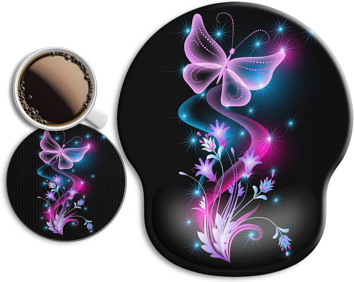 Ergonomic Mouse Pad with Wrist Rest Support,Gel Mouse Pads for Desk - Colors A