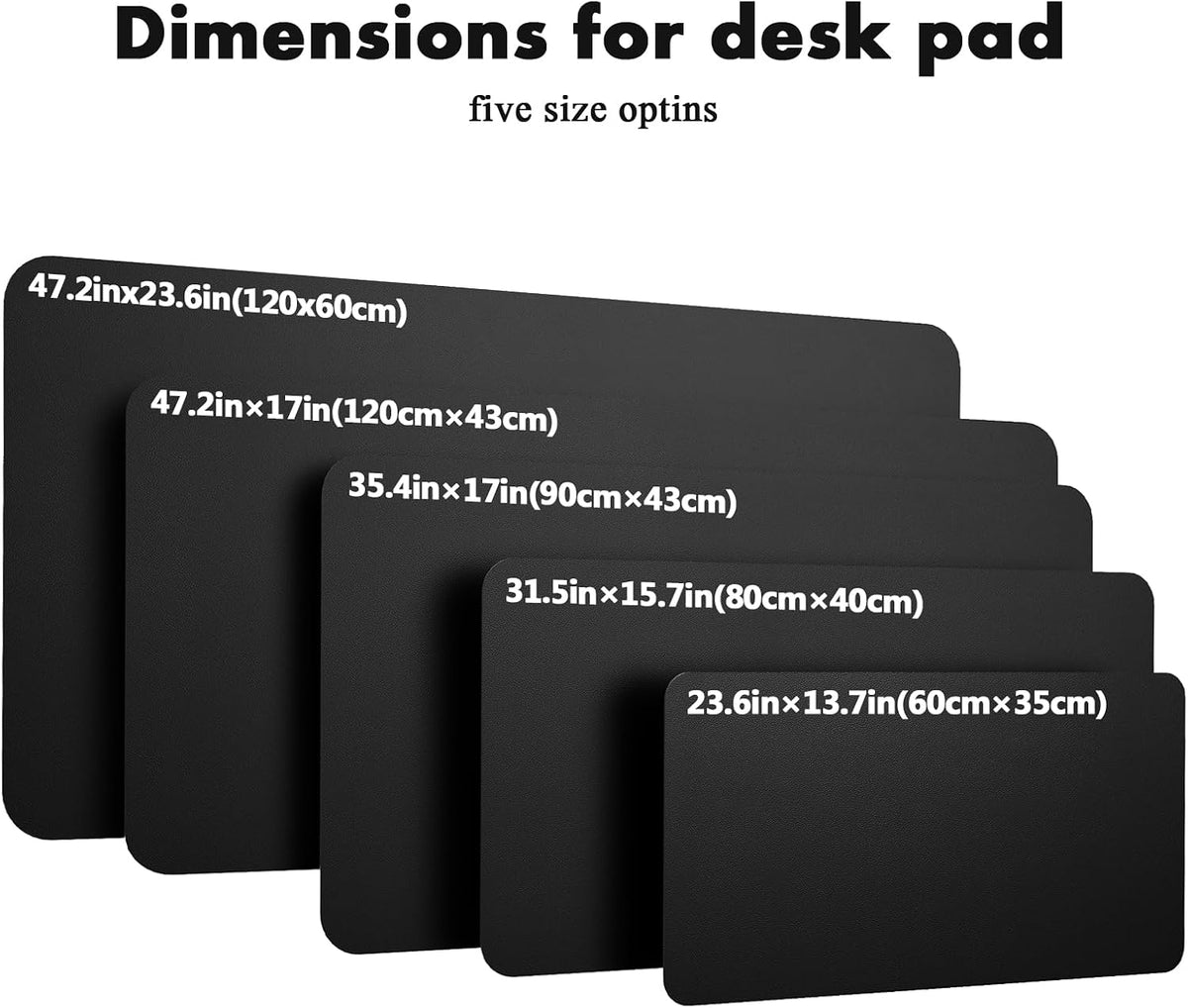 Double-Sided Desk Pad, 31.5"x15.7"Leather Desk Mat, Eco Cork Desk Pad Protector,Large Mouse Pad,Waterproof Desk Blotter for Office/Home(Coffee)