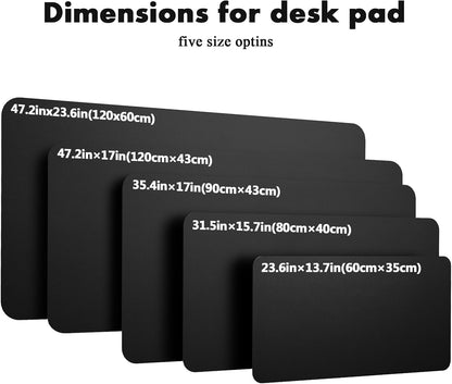 Double-Sided Desk Pad, 31.5"x15.7"Leather Desk Mat, Eco Cork Desk Pad Protector,Large Mouse Pad,Waterproof Desk Blotter for Office/Home(Coffee)