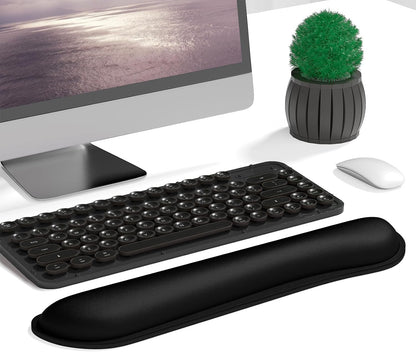 Dapesuom Enlarge Keyboard Wrist Rest, Cute Memory Foam Keyboard Wrist Cushion for Computer Desk Mats Support, Typing Pain Relief Ergonomic Mouse Pad Rests with Non-Slip Base for Gaming, Laptop, Purple