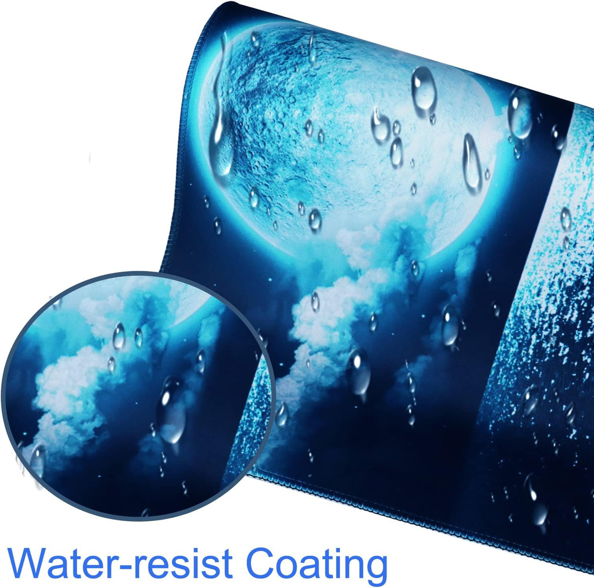 Large Gaming Mouse Pad, 31.5x15.7 inch Large Extended Computer Keyboard Mouse Mat, Water Resist Non-Slip Mousepad Rubber Base Long XXL Desk Mouse Pad for Work & Gaming, Office & Home, Black