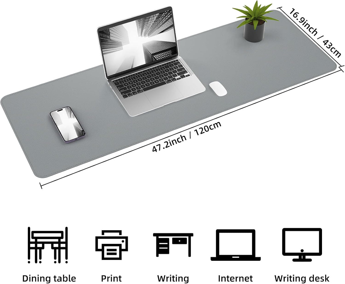 Large Desk Mat, 47" x 17", Black