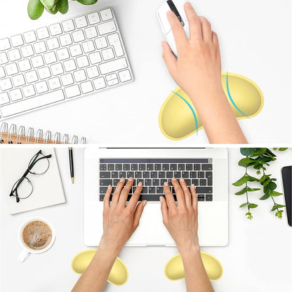 Mouse Wrist Rest, Ergonomic Memory Foam Mouse Wrist for Computer Desk Mats Support, PU Leather Hand Rest Pad Cushion for Gaming, Laptop, Men, Women, Pain Relief & Easy Typing, Black
