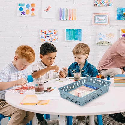 6-Pack Stackable Paper Trays Turn In Trays Classroom Paper Organizer Bins