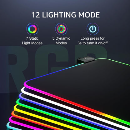KTRIO Large Gaming Mouse Pad Desk Mat for Gamer, 31.5" x 11.8", Black, XL | Extended Size Design, Superior Micro-Weave Cloth, Non-Slip Rubber Base, Durable Stitched Edges, Water-Resistant Coating