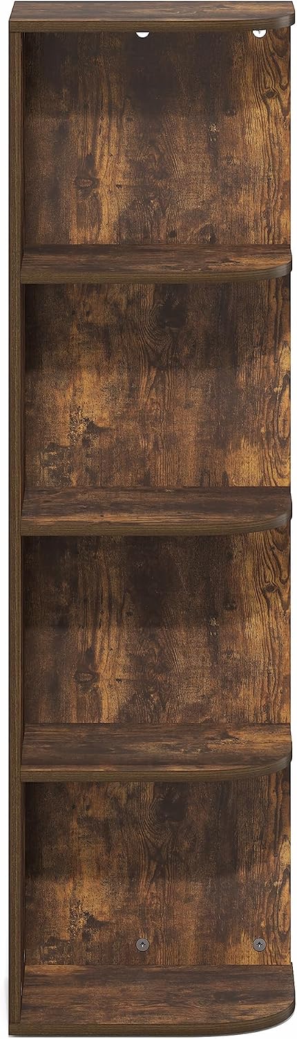 Furinno PASIR Book Shelf, 2-Tier Modern Bookshelf, Open Shelves Bookcase 9 x 12 x 21, Easy Assembly, for Living Room, Bedroom, Home Office, White