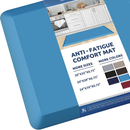 KitchenClouds Kitchen Mat Cushioned Anti Fatigue Rug 17.3"x28" Water Resistant, Non Slip, Standing and Comfort Desk/Floor Mats for House Sink Office (Black)
