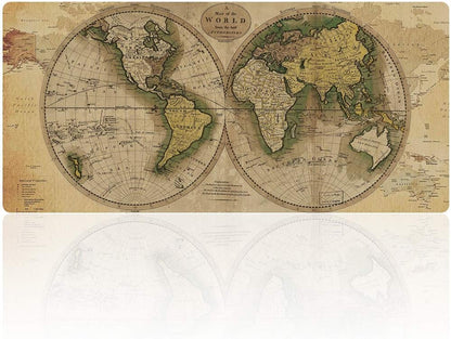 XXL Professional Large Mouse Pad & Computer Game Mouse Mat (35.4x15.7x0.1IN, Map) (90 * 40 Map)