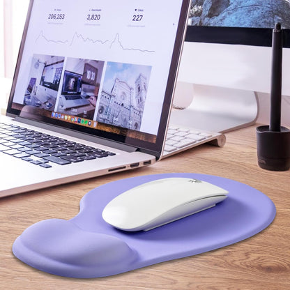 JIKIOU Mouse Pad, 2 Pack Ergonomic Mouse Pads with Comfortable Gel Wrist Rest Support and Smooth Cloth, Non-Slip PU Base for Easy Typing Pain Relief Durable and Easy to Clean Small Black