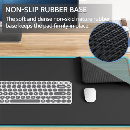 KTRIO Large Gaming Mouse Pad Desk Mat for Gamer, 31.5" x 11.8", Black, XL | Extended Size Design, Superior Micro-Weave Cloth, Non-Slip Rubber Base, Durable Stitched Edges, Water-Resistant Coating