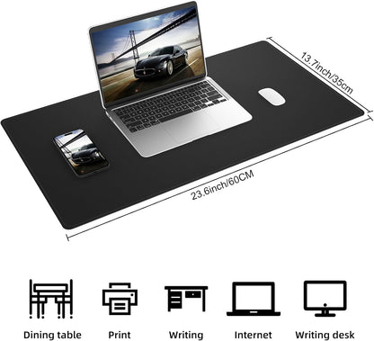 Large Desk Mat, 47" x 17", Black