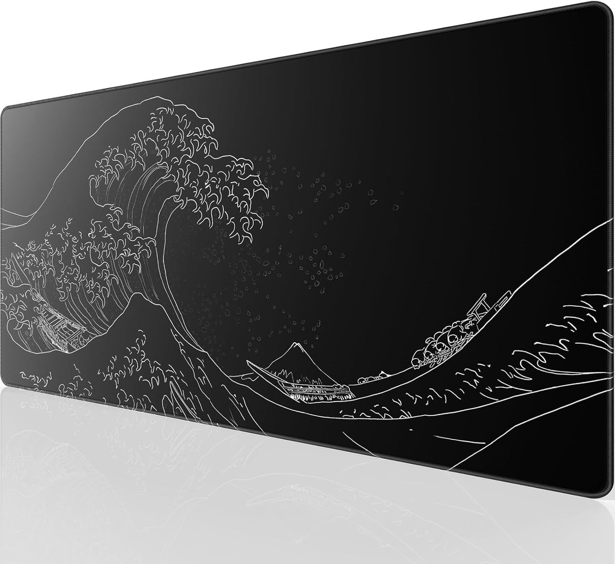 KTRIO Large Gaming Mouse Pad Desk Mat for Gamer, 31.5" x 11.8", Black, XL | Extended Size Design, Superior Micro-Weave Cloth, Non-Slip Rubber Base, Durable Stitched Edges, Water-Resistant Coating