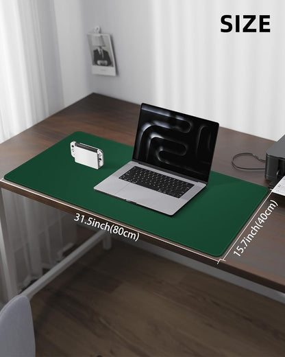 AFIING Large Desk Mat 55" x 24" - PU Leather Desk Pad Protector, Waterproof Non-Slip Extended Mouse Pad for Office Desk, Keyboard, Laptop and Home Workspace (Black)