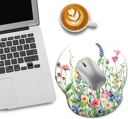 Funny Ergonomic Mouse Pad with Wrist Rest, Cat Desk Decor Gifts - Colors A
