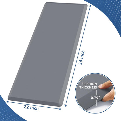 KitchenClouds Kitchen Mat Cushioned Anti Fatigue Rug 17.3"x28" Water Resistant, Non Slip, Standing and Comfort Desk/Floor Mats for House Sink Office (Black)