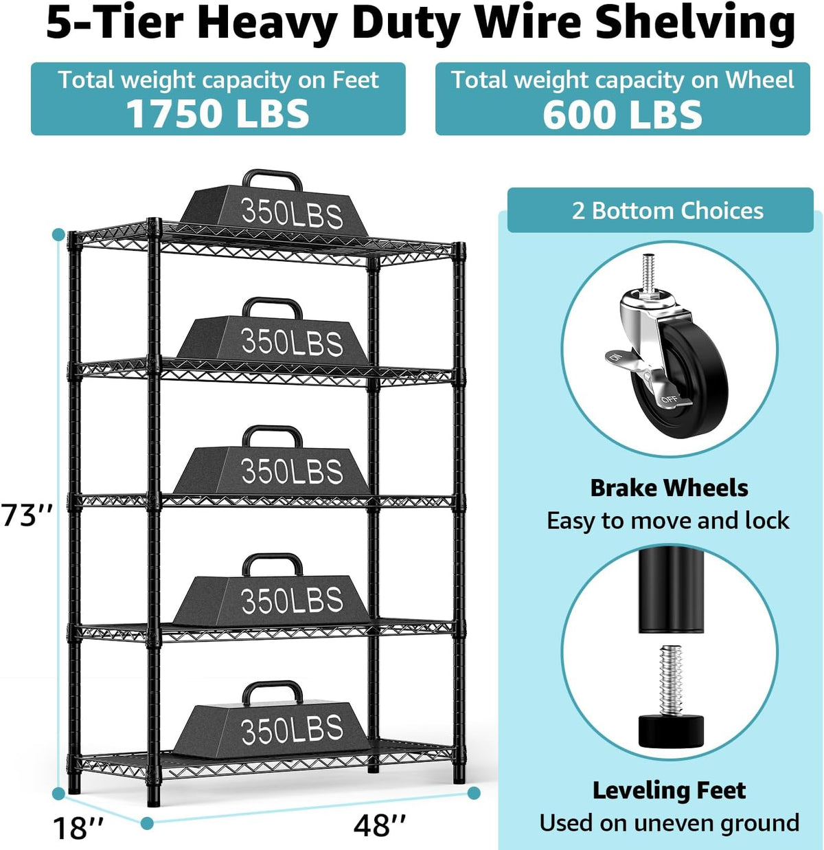 M MZG 450 lbs Steel Storage Shelving 3-Tier Utility Shelving Unit Steel Organizer Wire Rack for Home,Kitchen,Office (11.8" D x 17.7" W x 26.3" H) - Colors B