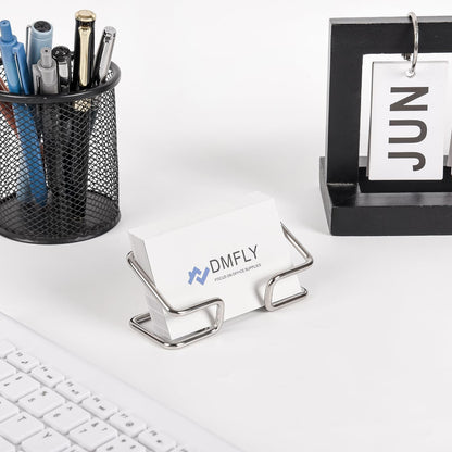 Metal Business Card Holder for Desk, Cute Card Display Stand, Compatible with Various Countertops, Gold
