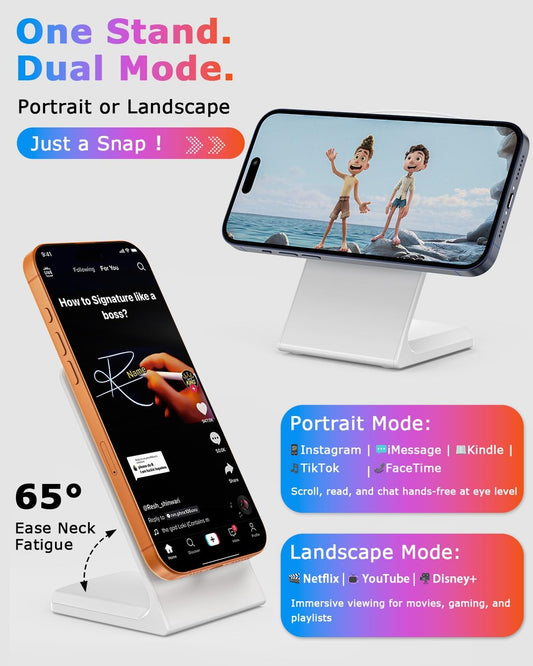 Wireless Magnetic Charger Stand for iPhone and Samsung