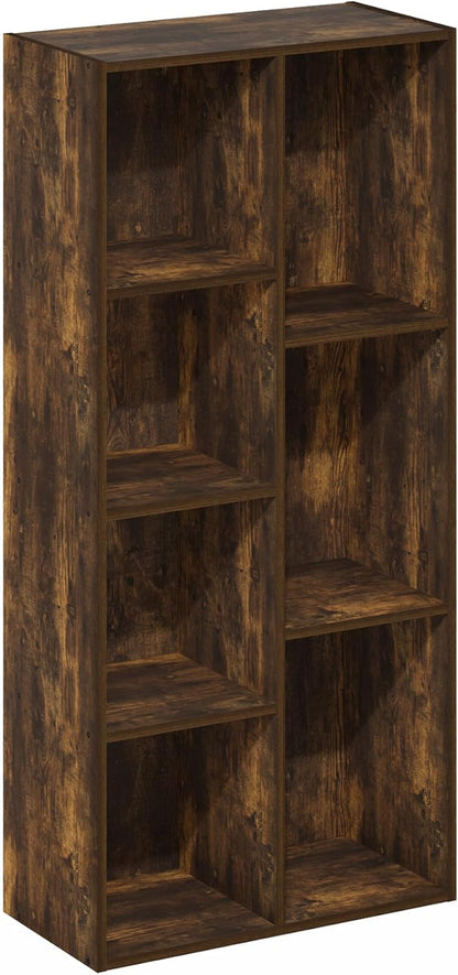 Furinno PASIR Book Shelf, 2-Tier Modern Bookshelf, Open Shelves Bookcase 9 x 12 x 21, Easy Assembly, for Living Room, Bedroom, Home Office, White