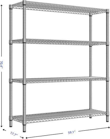 M MZG 450 lbs Steel Storage Shelving 3-Tier Utility Shelving Unit Steel Organizer Wire Rack for Home,Kitchen,Office (11.8" D x 17.7" W x 26.3" H) - Colors B