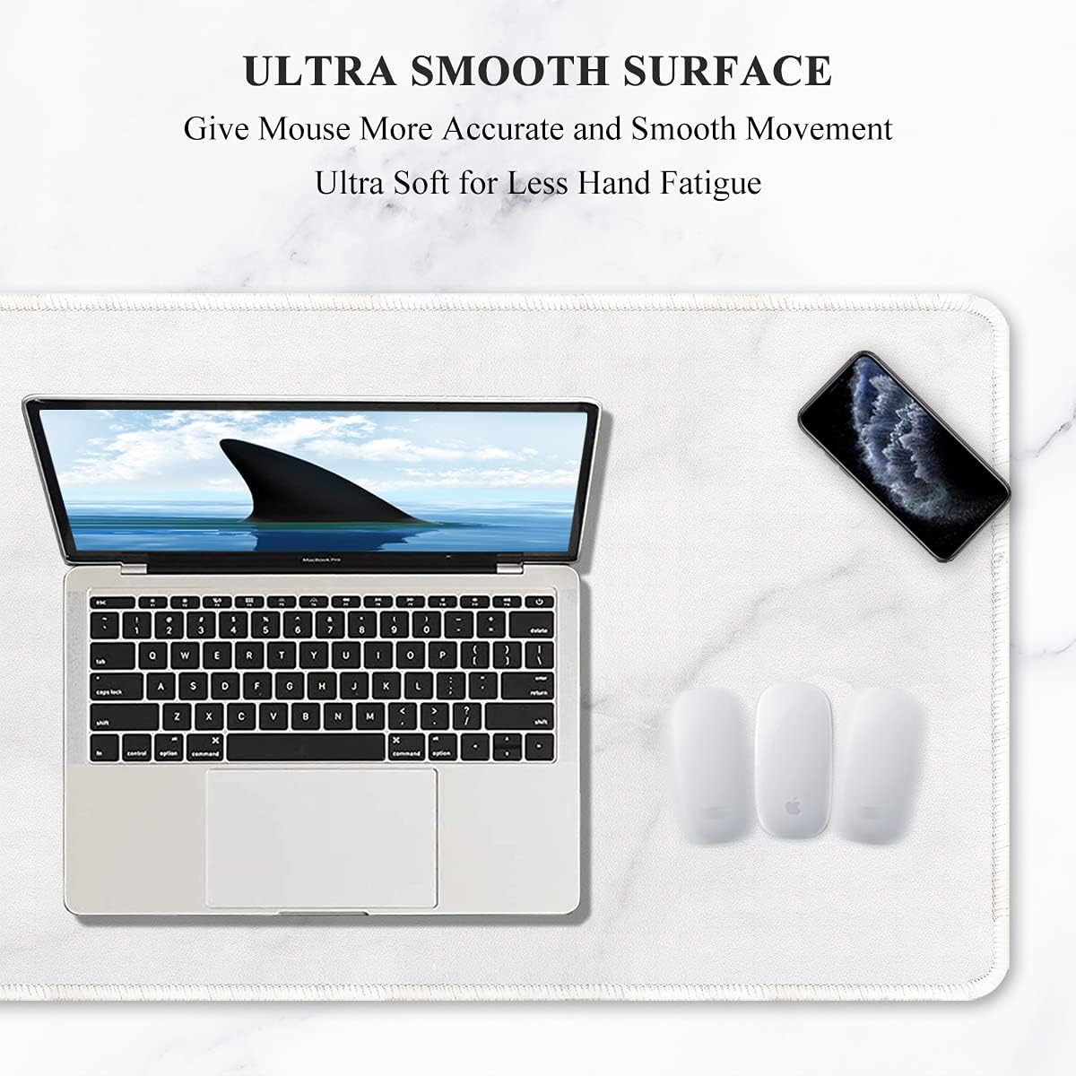 Auhoahsil Desk Mat, Ultra Large Mouse Pad, XXL Gaming Mousepad, Green Tropical Leaves Deskpad, Big Extended Full Size Mouse Pad, Desktop Desk Matt for Keyboard, Laptop & Computer, 35.5 x 15.7 in - Colors B