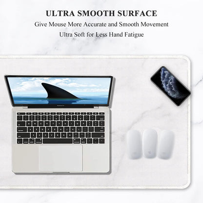 Auhoahsil Desk Mat, Ultra Large Mouse Pad, XXL Gaming Mousepad, Green Tropical Leaves Deskpad, Big Extended Full Size Mouse Pad, Desktop Desk Matt for Keyboard, Laptop & Computer, 35.5 x 15.7 in - Colors B