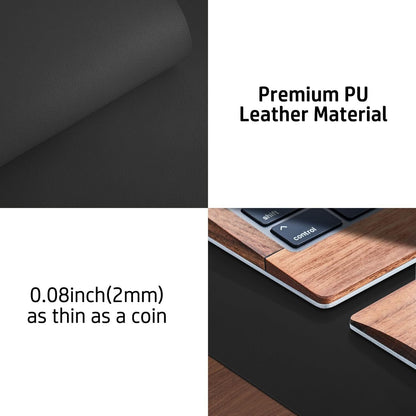 Aothia Leather Office Desk Pad Protector, Non-Slip PU Leather Desk Blotter, Waterproof Laptop Writing Mouse Pad for Office and Home, Black, 31.5" x 15.7" - Colors A