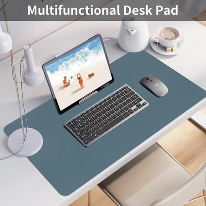 Bloss Leather Desk Pad and Keyboard Wrist Rest, Large Mouse Pad + Keyboard Pad+Mouse Wrist Support, Non-Slip Desk Mat Protector for Office, Home(31.5×15.7 Inches,Beige) - Colors B