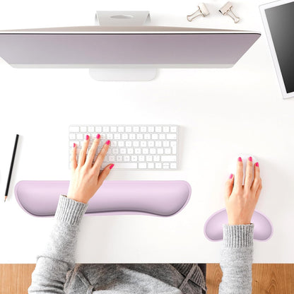 Mouse Wrist Rest, Ergonomic Memory Foam Mouse Wrist for Computer Desk Mats Support, PU Leather Hand Rest Pad Cushion for Gaming, Laptop, Men, Women, Pain Relief & Easy Typing, Black