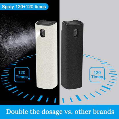 2 Pack Screen Cleaner Spray and Wipe for Laptop Monitor and Car Screens, Phone Touchscreen Mist Cleaning Kit for Cellphone, Tablet, PC, Computer, LCD, Eyeglass, iPhone, iPad, Mac Pro - Grey and Pink