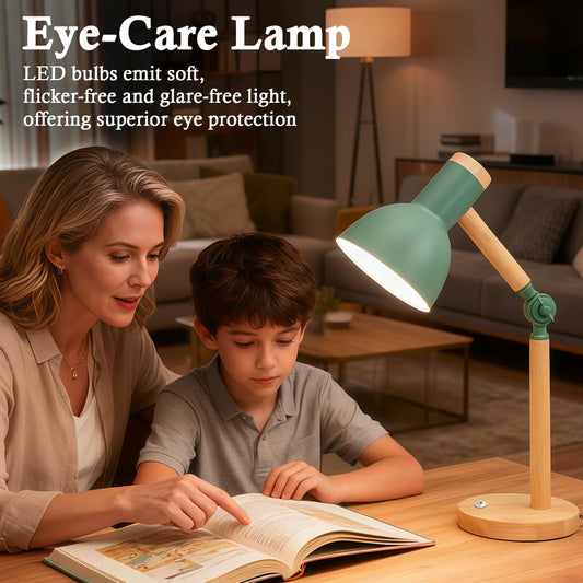 LED Desk Lamps for Home Office, Table Lamp with Adjustable Swing Arm 3 Color Modes Reading Light, Living Room Bedroom Room Lighting Bedside Table Lamps Home Decoration, with E27 Bulb (White lamp)
