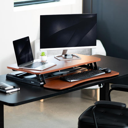 Black 32 in Standing Desk Converter, DESK-V000K
