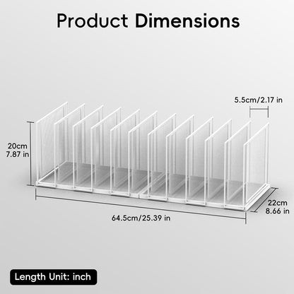 File Organizer for Desk, 5-Section Vertical File Sorter, Paper Holder Organizer Standing Metal File Folder for Office Home Classroom, Black