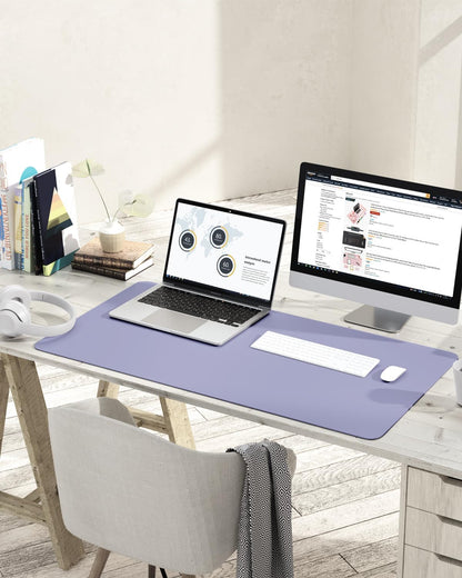 YSAGi Non-Slip Leather Desk Pad, Waterproof Laptop Computer Desk Keyboard Mat, Table Protector Blotter Mat, Large Mouse Pad for Office/Work/Home/Decor(Dark Brown, 31.5" x 15.7")