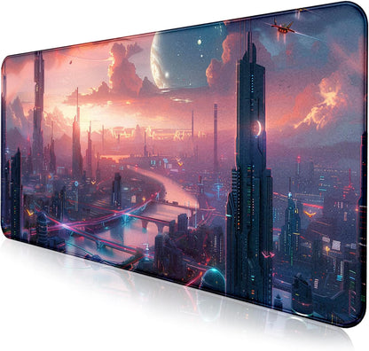 Retro American Flag XL Gaming Mouse Pad with Stitching Edge Laptop Desk Mat