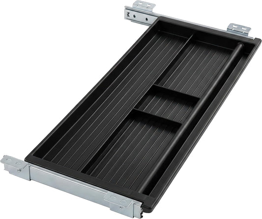 Mount-It! Under Desk Pencil Drawer | 21.25” W, Ball Bearing Slide-Out Organizer for Office Supplies, Paper & Pencils | Fits Desks Over 1” Thick, Adjustable Extension 16.25”–28”