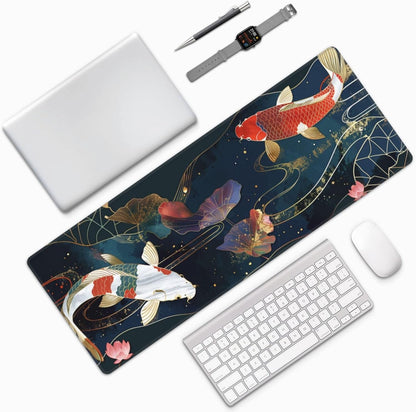 Japanese Mouse Pad, Large Japanese Desk Mat, XL Anime Gaming Keyboard Mat, Non-Slip Rubber Base, Big Extended Desk Protector for Home Office, 31.5”x11.8”