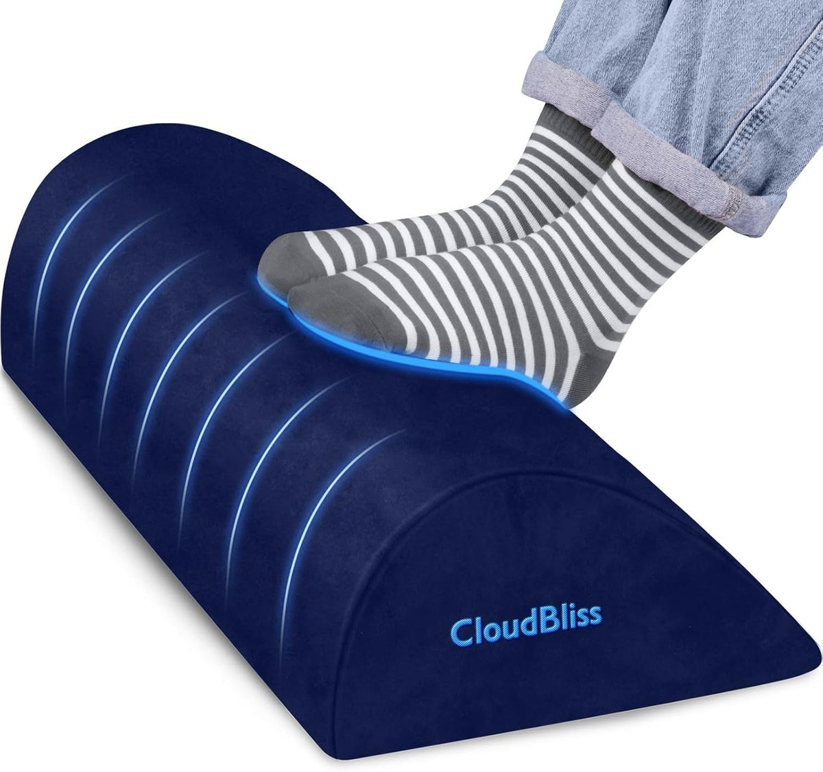 Foot Rest for Under Desk at Work,Office Desk Accessories with Soft Foam and Washable Removable Cover, Foot Stool for Office, Car, Home to Foot Support and Relax Ankles, Black