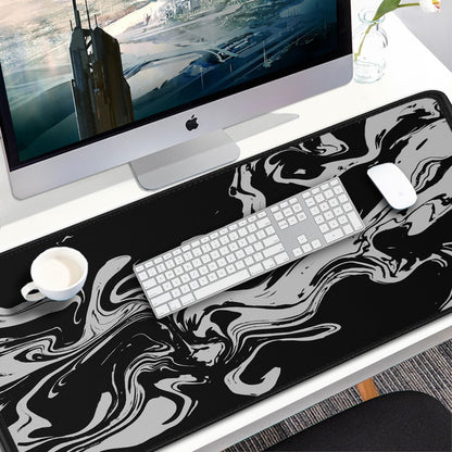 Large Gaming Mouse Pad, 31.5x15.7 inch Large Extended Computer Keyboard Mouse Mat, Water Resist Non-Slip Mousepad Rubber Base Long XXL Desk Mouse Pad for Work & Gaming, Office & Home, Black